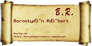 Borostyán Róbert névjegykártya